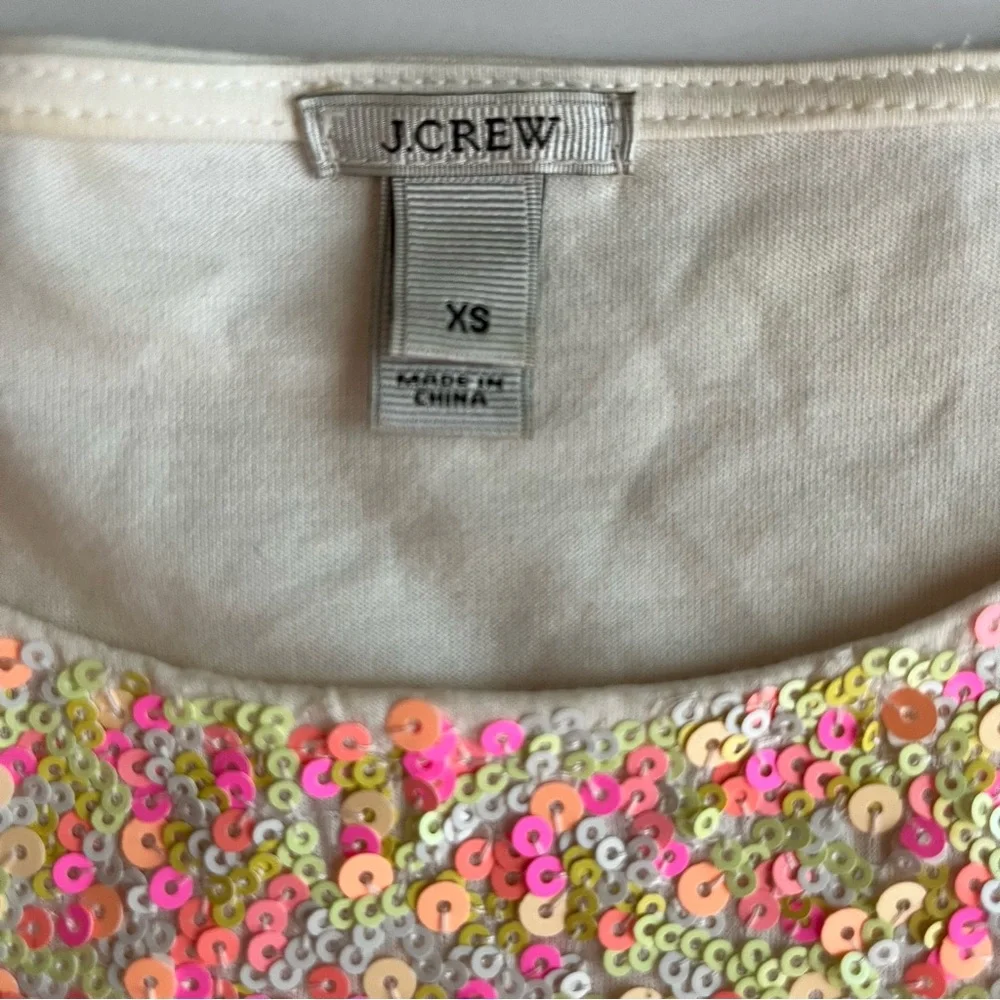 j.Crew•neon sequin blouse•Sz XS